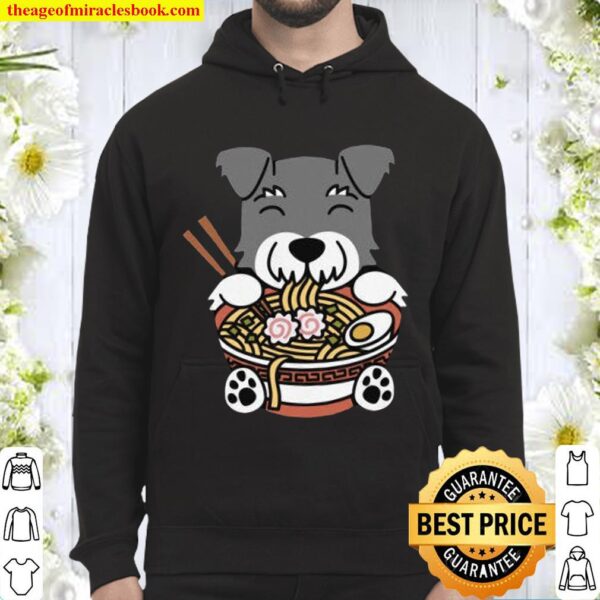 Ramen Noodles Schnauzer T-Shirt, Miniature Schnauzer Dog Shirt, Funny Hoodie