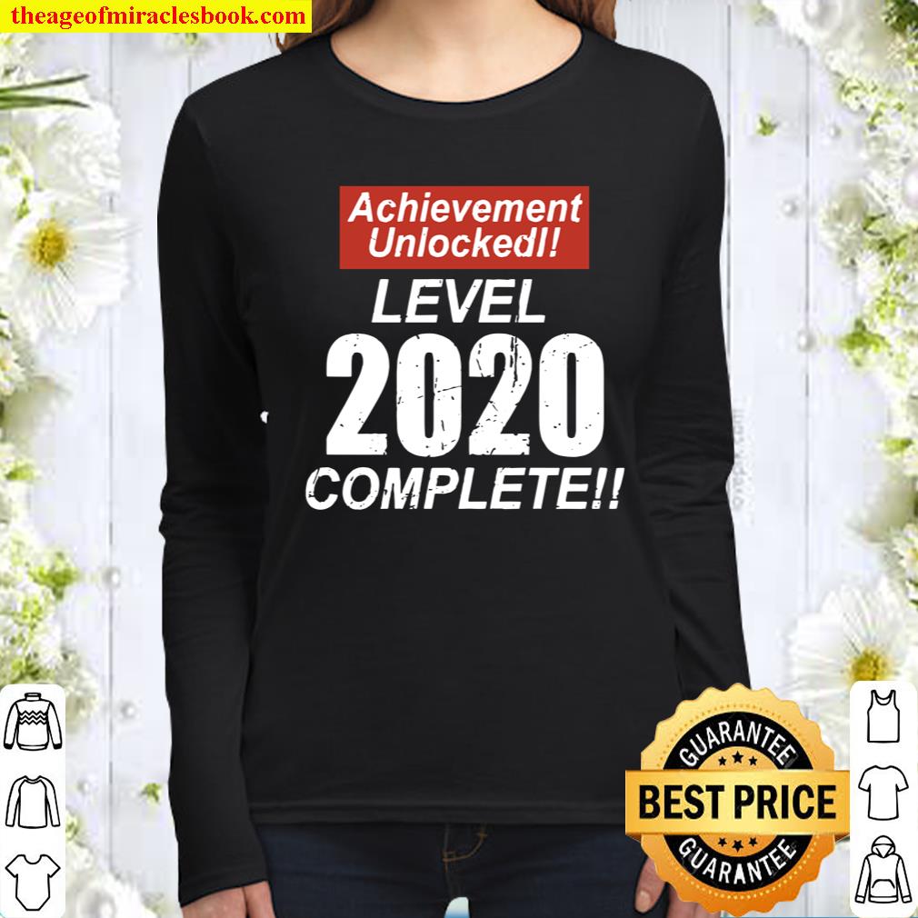 Retro Achievement Unlocked Level 2020 Complete Women Long Sleeved