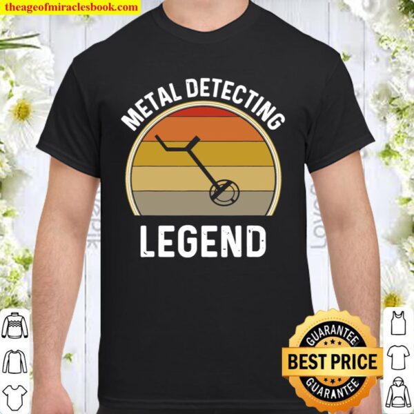 Retro Metal Detector Gifts Men Detecting Treasure Hunter Shirt