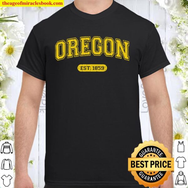 Retro School Style Oregon859 Distressed Shirt