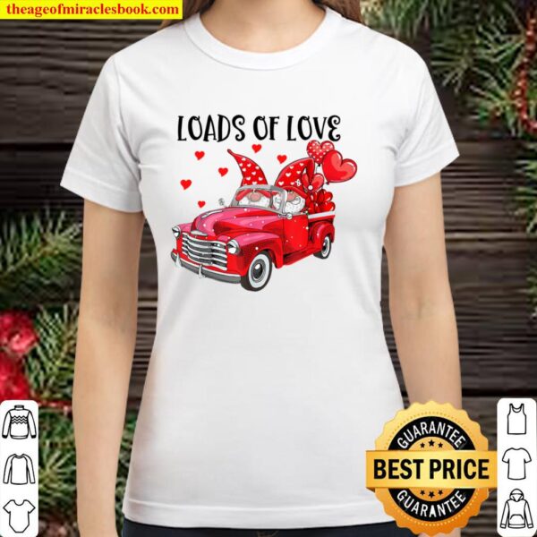 Romantic Gnome Couple Loads Of Love Sweet Valentine Classic Women T-Shirt
