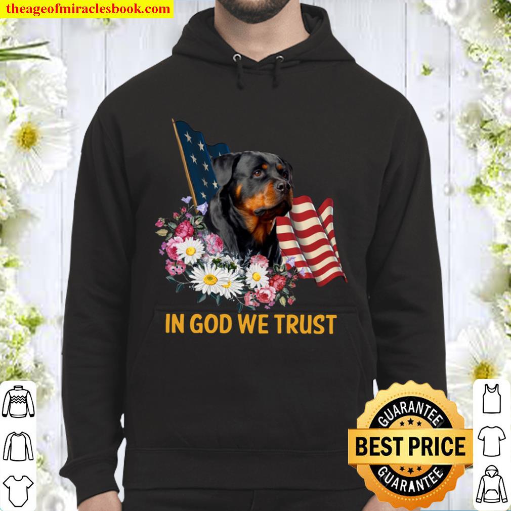 Rottweiler In God We Trust Hoodie