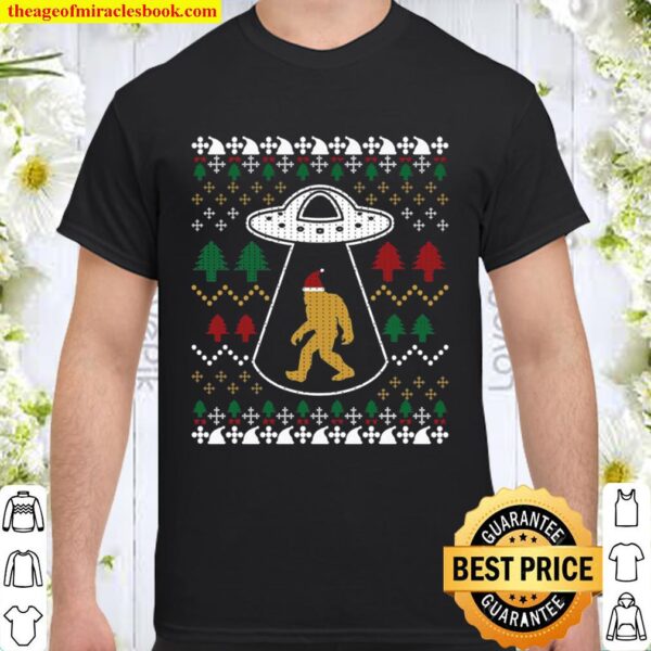 Santa Claus Bigfoot Ufo Sasquatch Ugly Christmas Shirt