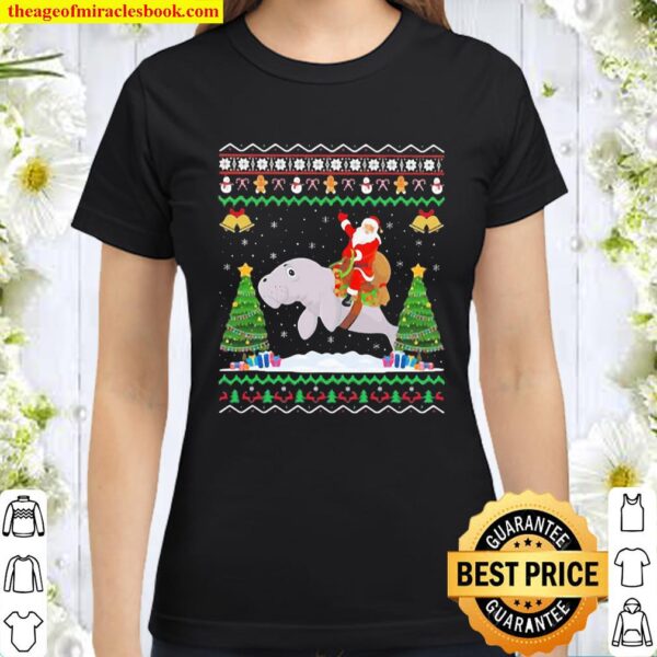 Santa Claus Phocidae Ugly Christmas Classic Women T-Shirt