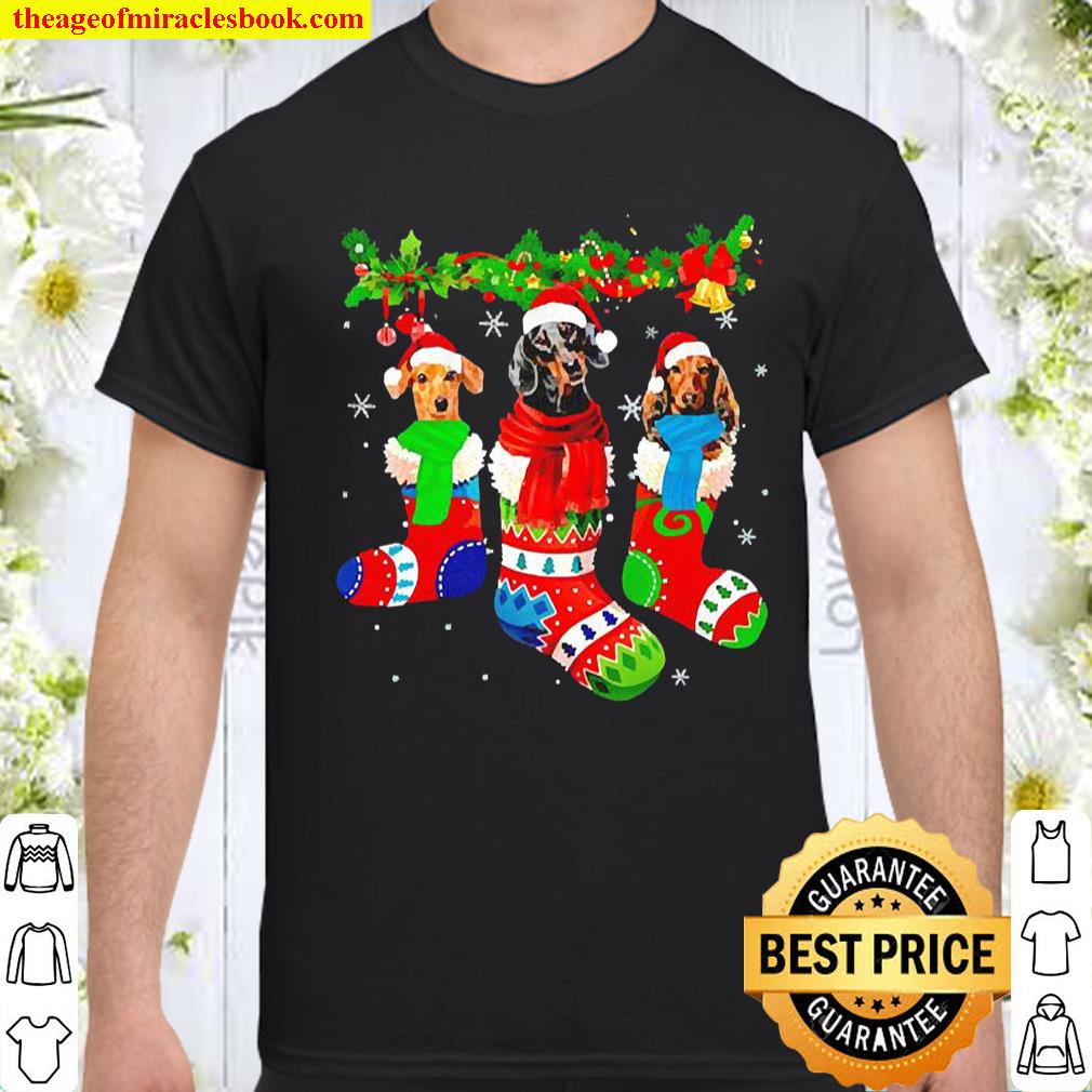 Santa Dachshund Socks Christmas Limited shirt