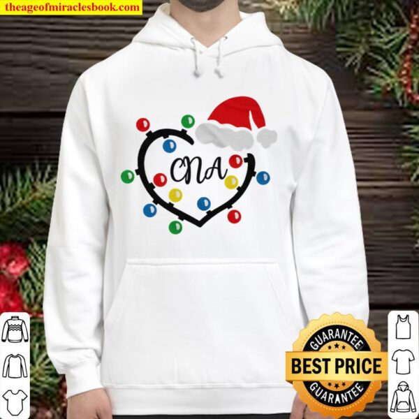 Santa Hat CNA Heart Tshirt Free Gray Merry Christmas Gift For Woman Ma Hoodie