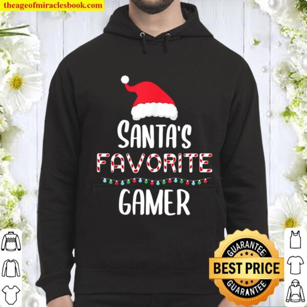Santas Favorite Gamer Pajamas Christmas Xmas Hoodie