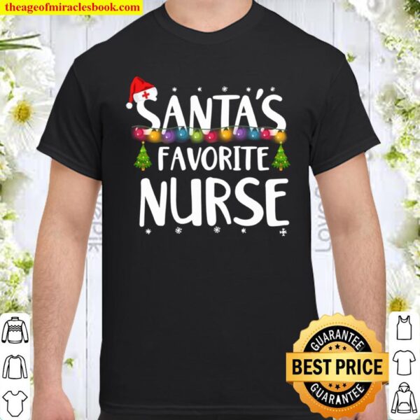 Santa’s Favorite Nurse Christmas Bulb Rope String Shirt