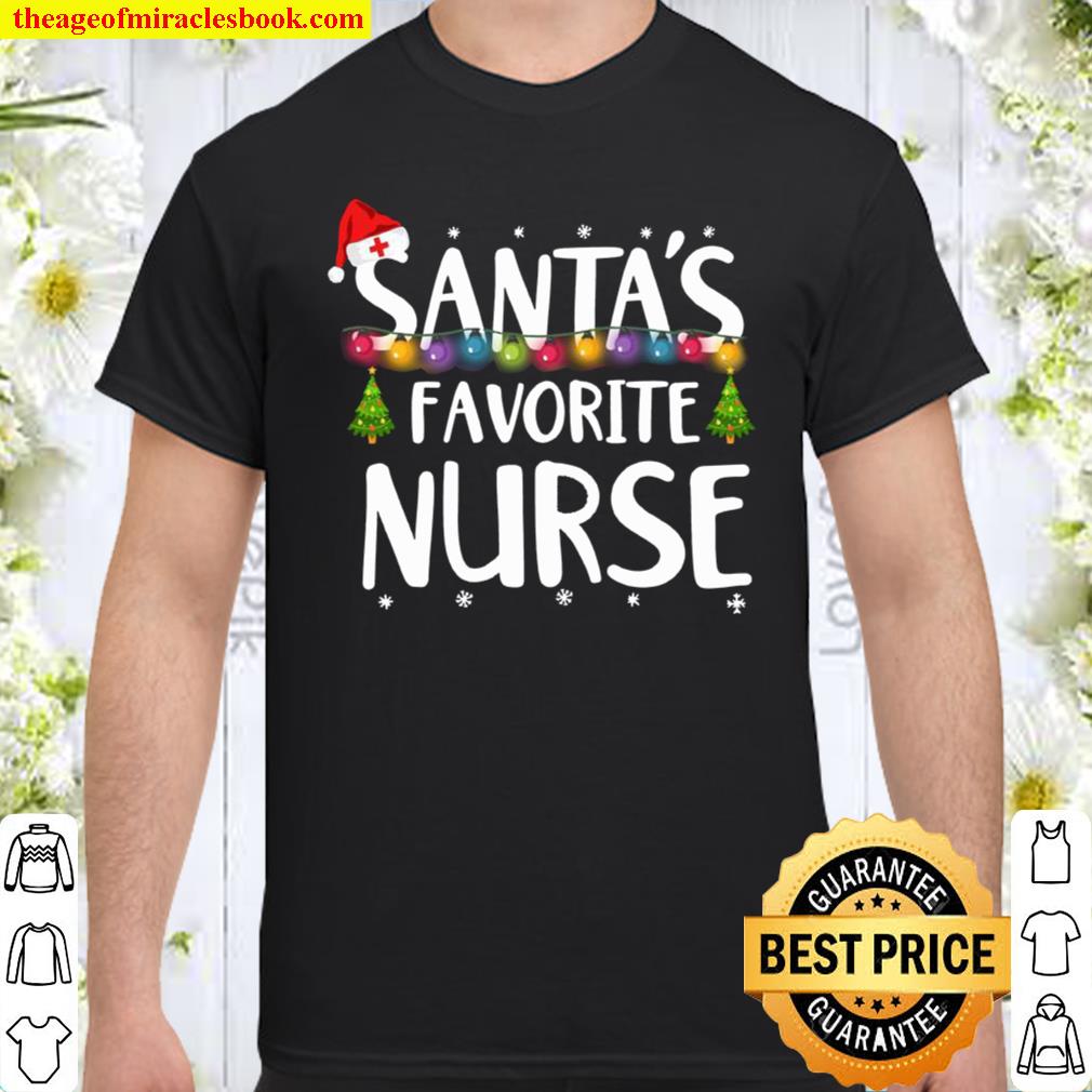 Santa’s Favorite Nurse Christmas Bulb Rope String limited Shirt, Hoodie, Long Sleeved, SweatShirt
