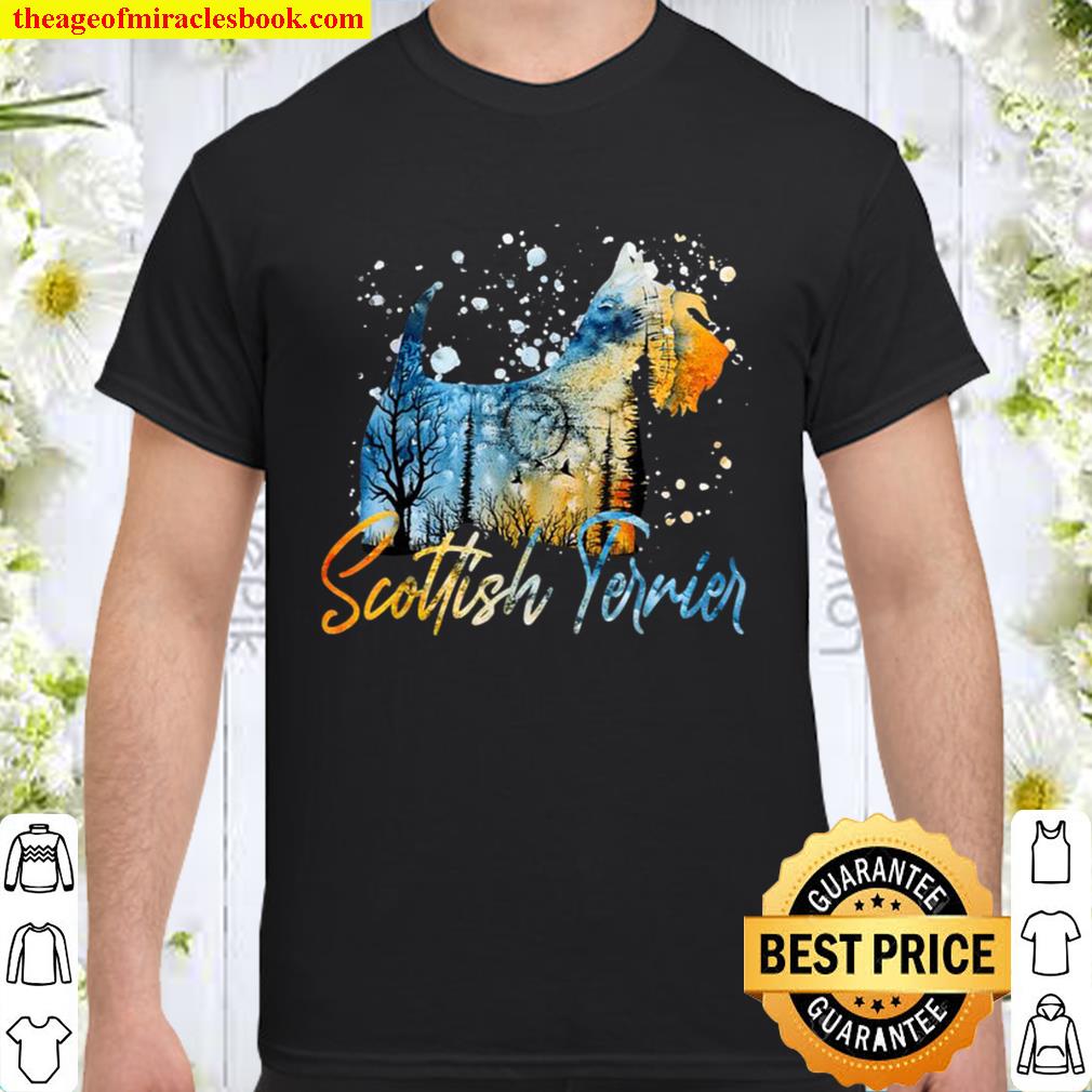 Scottish Terrier Watercolor Rainbow Dog Lovers limited Shirt, Hoodie, Long Sleeved, SweatShirt