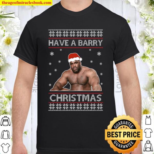 Sitting On A Bed Meme Christmas Sweater, Have A Barry Christmas Shirt