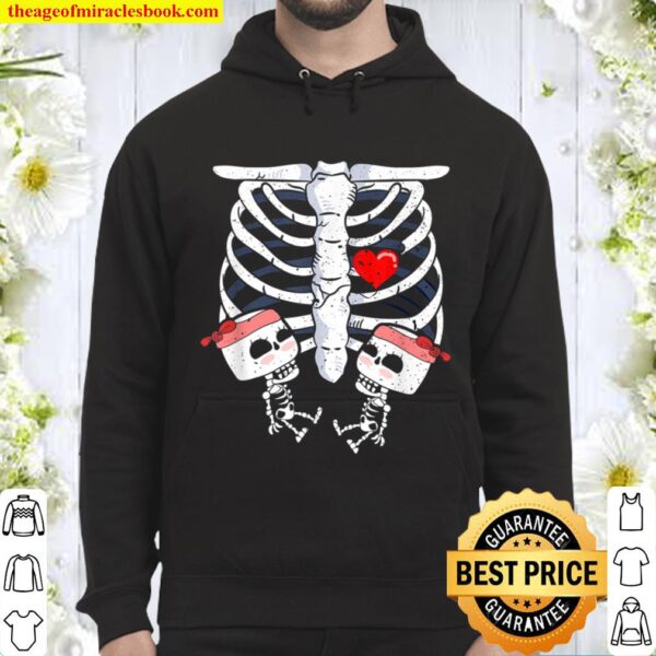 Skeleton Pregnancy Xray Gift for a pregnant wife Hoodie