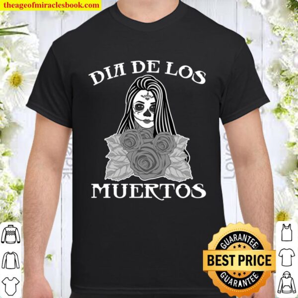 Skull Mexico Dia de los Muertos Mask Creepy Lady Shirt
