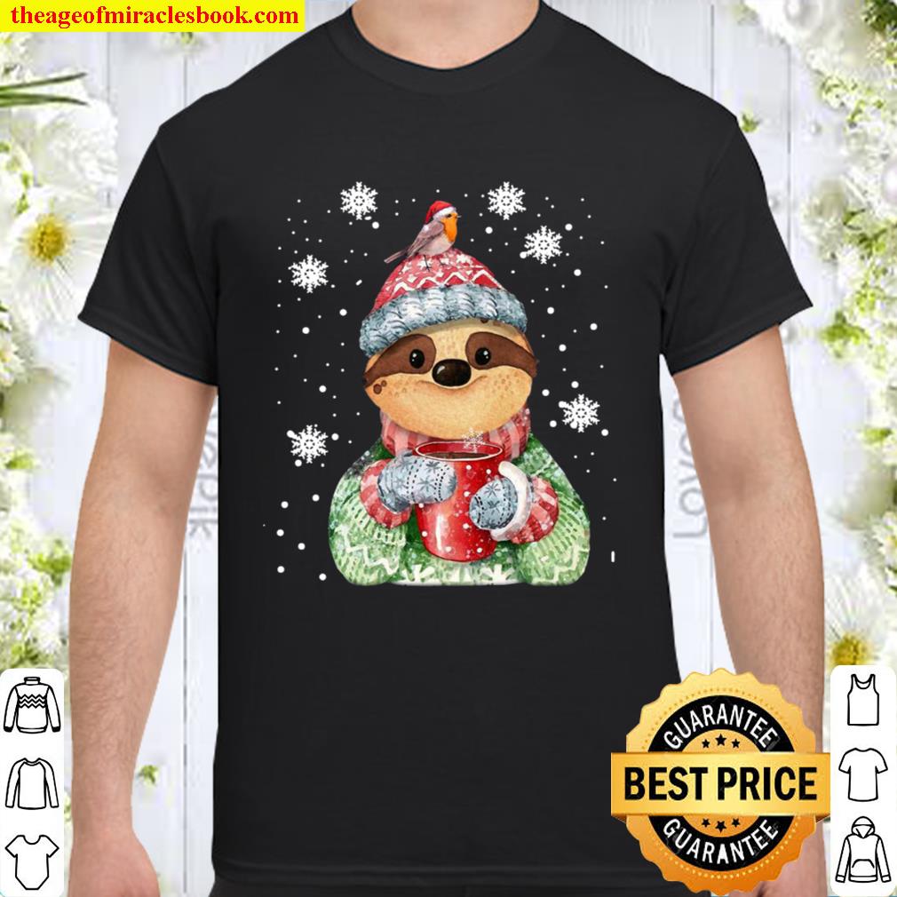 Sloth Drinks Coffee Merry Christmas 2020 Shirt, Hoodie, Long Sleeved, SweatShirt