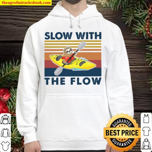 Sloth Slow With The Flow Vintage Hoodie