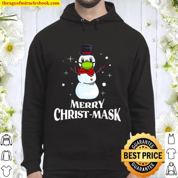 Snowman Mask Christmas 2020 Funny Matching Pajama Cute Gift Hoodie