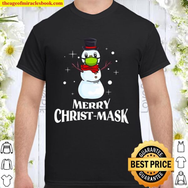 Snowman Mask Christmas 2020 Funny Matching Pajama Cute Gift Shirt