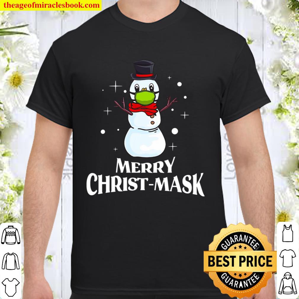 Snowman Mask Christmas 2020 Funny Matching Pajama Cute Gift hot Shirt, Hoodie, Long Sleeved, SweatShirt