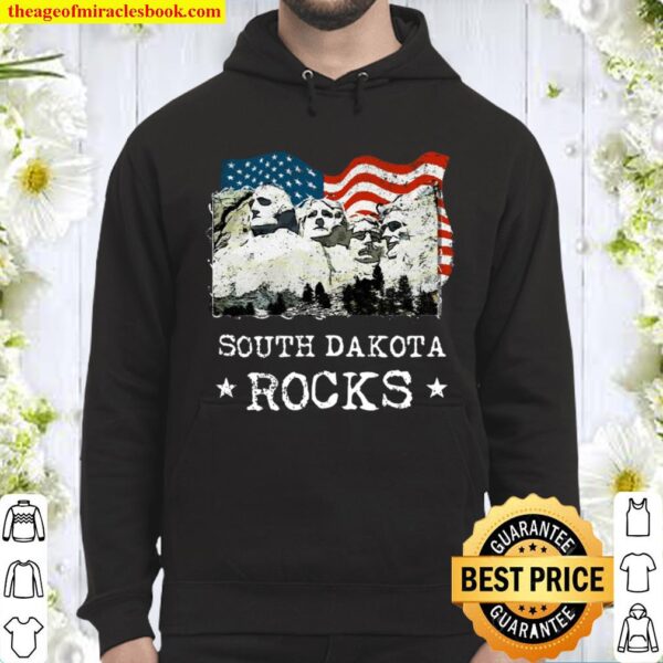 South Dakota Rocks Souvenir Gifts Distressed Grunge Hoodie