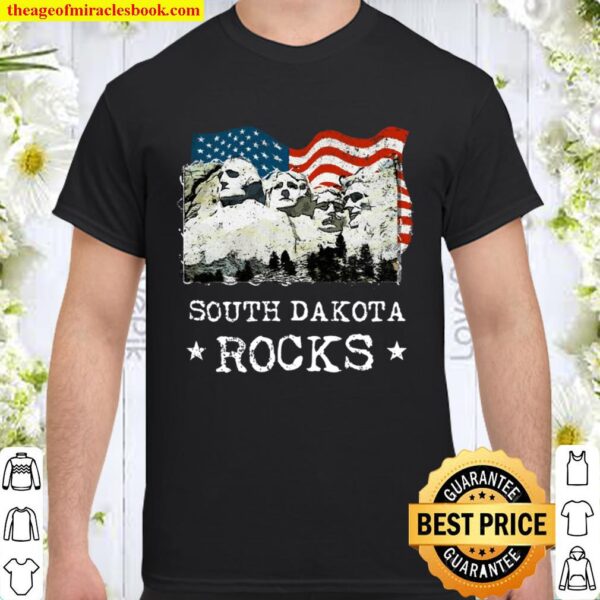 South Dakota Rocks Souvenir Gifts Distressed Grunge Shirt