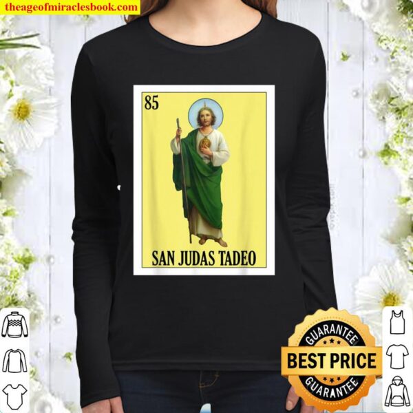 St Jude Lottery Gift Mexican Lottery San Judas Tadeo Women Long Sleeved