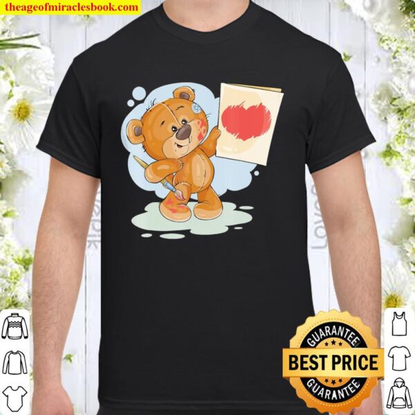 Teddy Bear I Love You Shirt Hugs Hearts Balloons Shirt