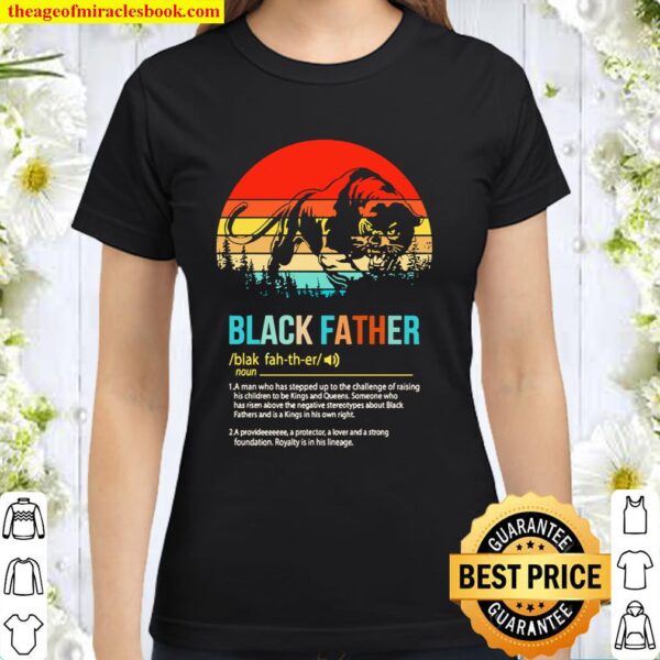 Tiger Black Father vintage Classic Women T-Shirt