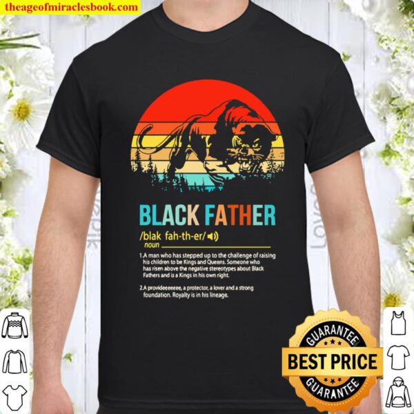 Tiger Black Father vintage Shirt