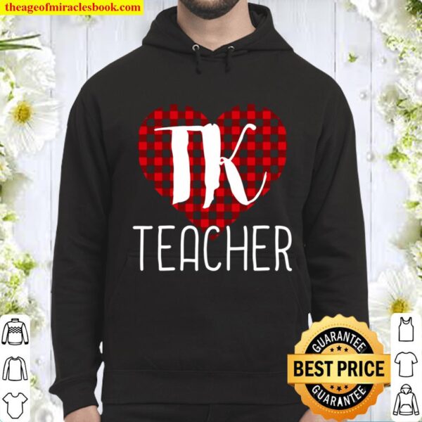 Tk Teacher Valentine’s Day Buffalo Plaid Heart Tee Hoodie
