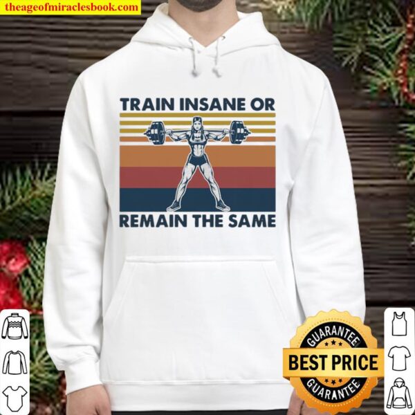 Train Insane Or Remain The Same Weight Lighting Vintage Hoodie
