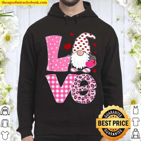 Tu Love Gnome Pink Leopard Plaid Costume Valentine Gifts Hoodie