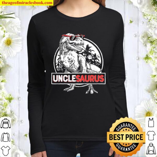 Unclesaurus T shirt T rex Uncle Saurus Dinosaur Men Boys Women Long Sleeved