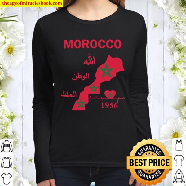 Unisex Sweatshirt Morocco 1956 LOVE PALESTINE Women Long Sleeved