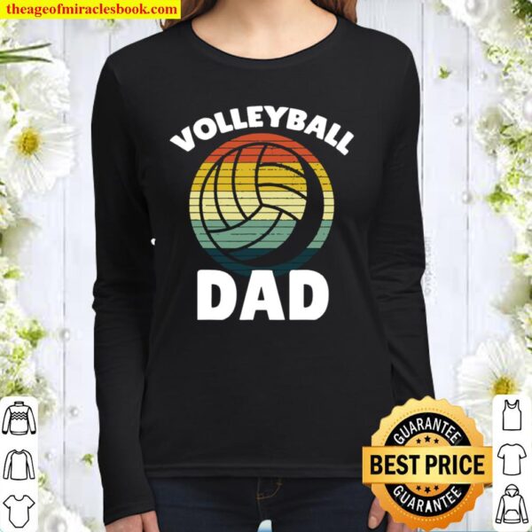 VOLLEYBALL Vintage I Dad Father Support Teamplayer Women Long Sleeved