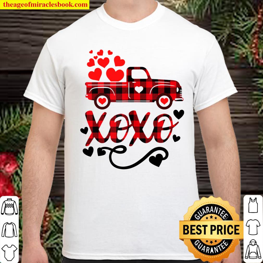 Valentine Vintage Truck Full Of Hearts Love Valentine_s Day Shirt
