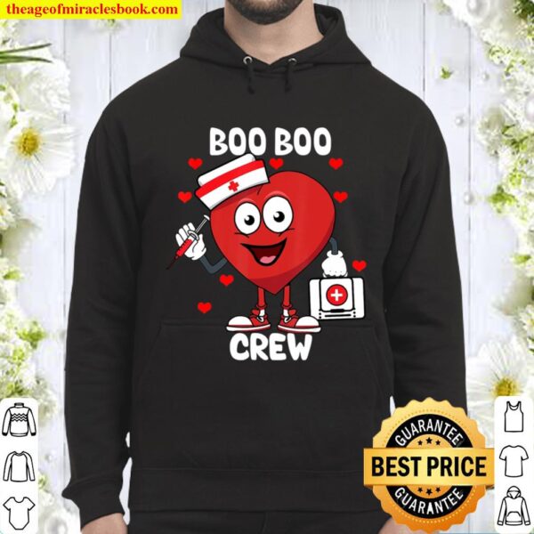 Valentine’s Day Boo Boo Crew Nurse Heart Funny For Nurses Hoodie