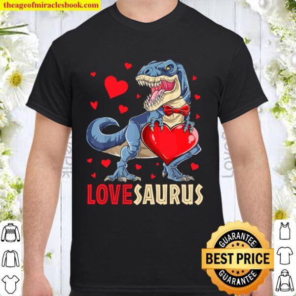 Valentines Day Dinosaur Lovesaurus T rex Gifts Boys Kids Men Shirt