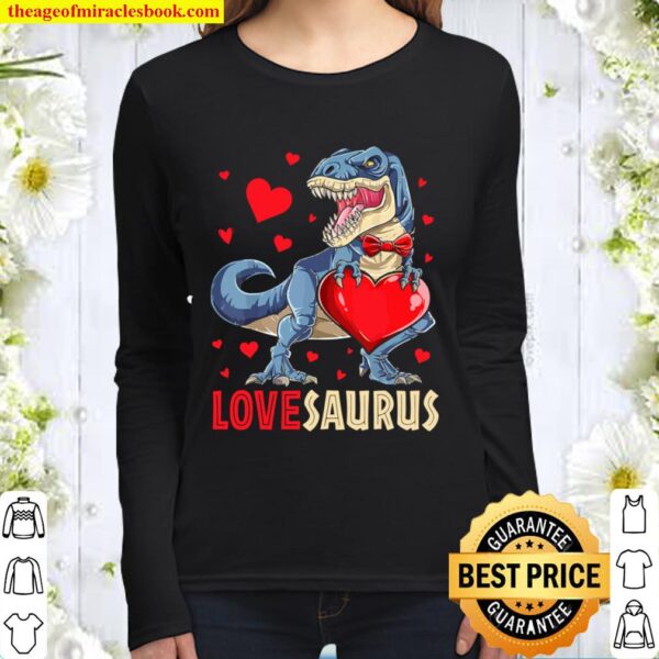 Valentines Day Dinosaur Lovesaurus T rex Gifts Boys Kids Men Women Long Sleeved