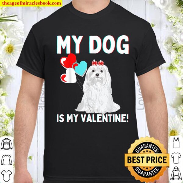Valentines Day Dogs My Dog Is My Valentine Funny Pet Pets Shirt