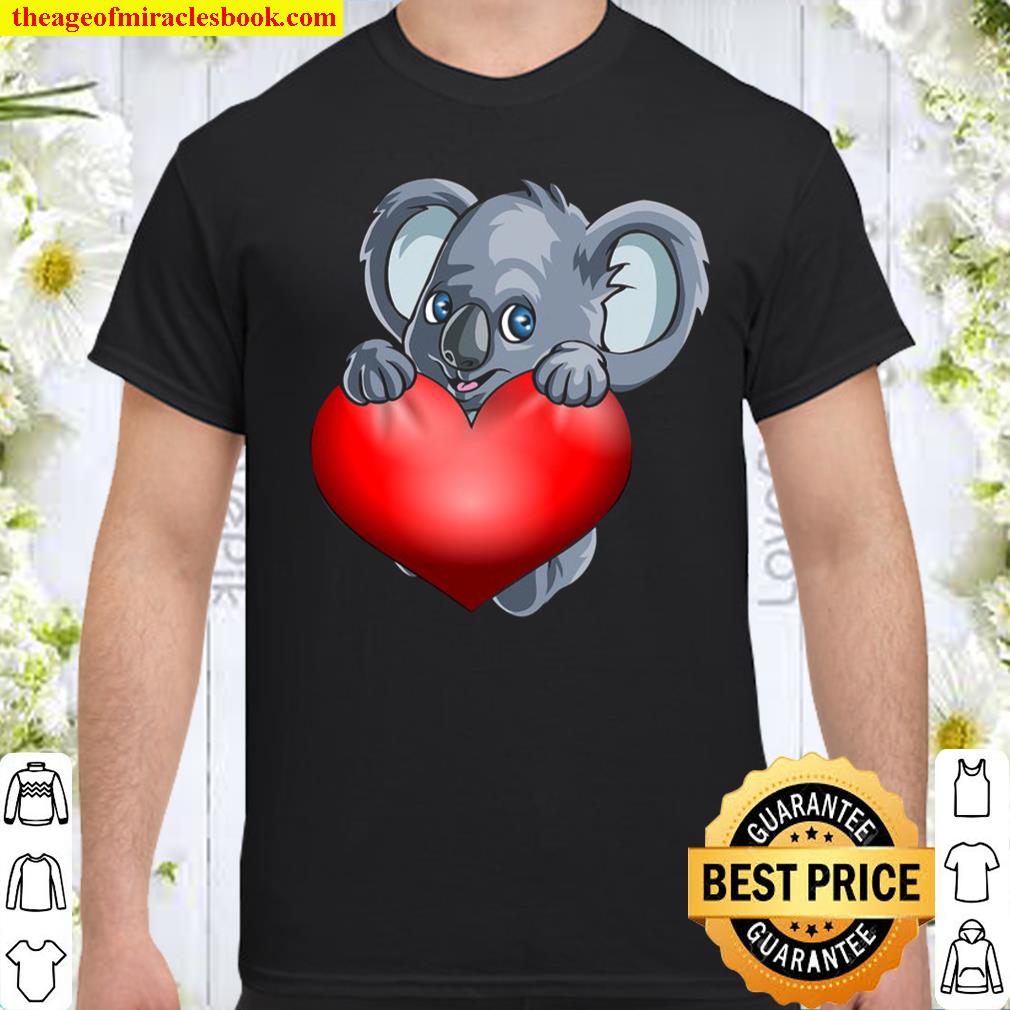 Valentine’s Day Koala Bear Heart Gift Women Men Girl Shirt