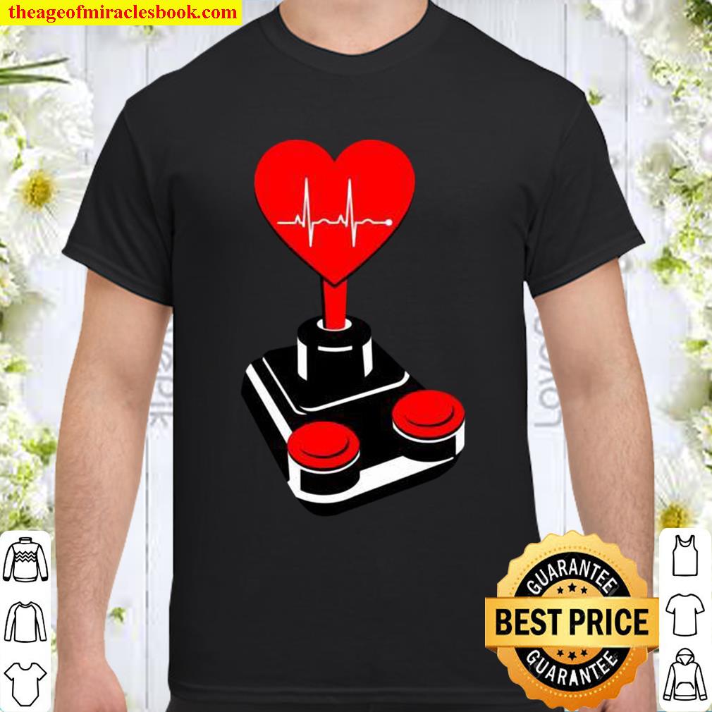 Video Gamer Heart Controller Valentine’s Day Boys Shirt