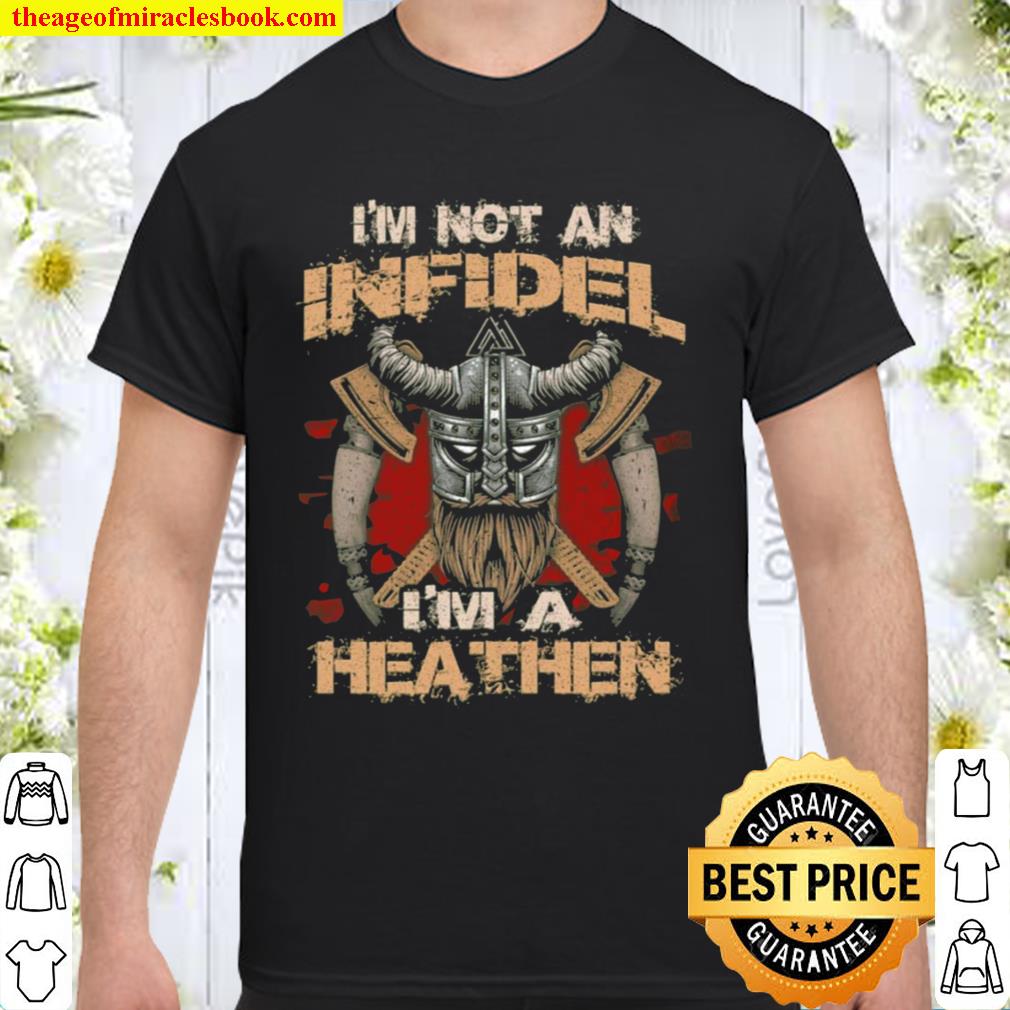 Viking Norse T-Shirts - I_m Not an Infidel I_m A HEA-Then Valknut V-Ne Shirt