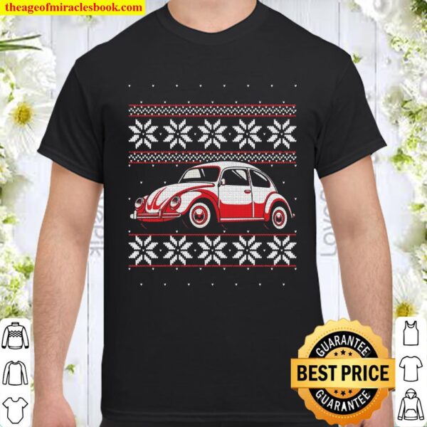 Vintage Beetle Old Bug Car Ugly Christmas Sweater Style Shirt