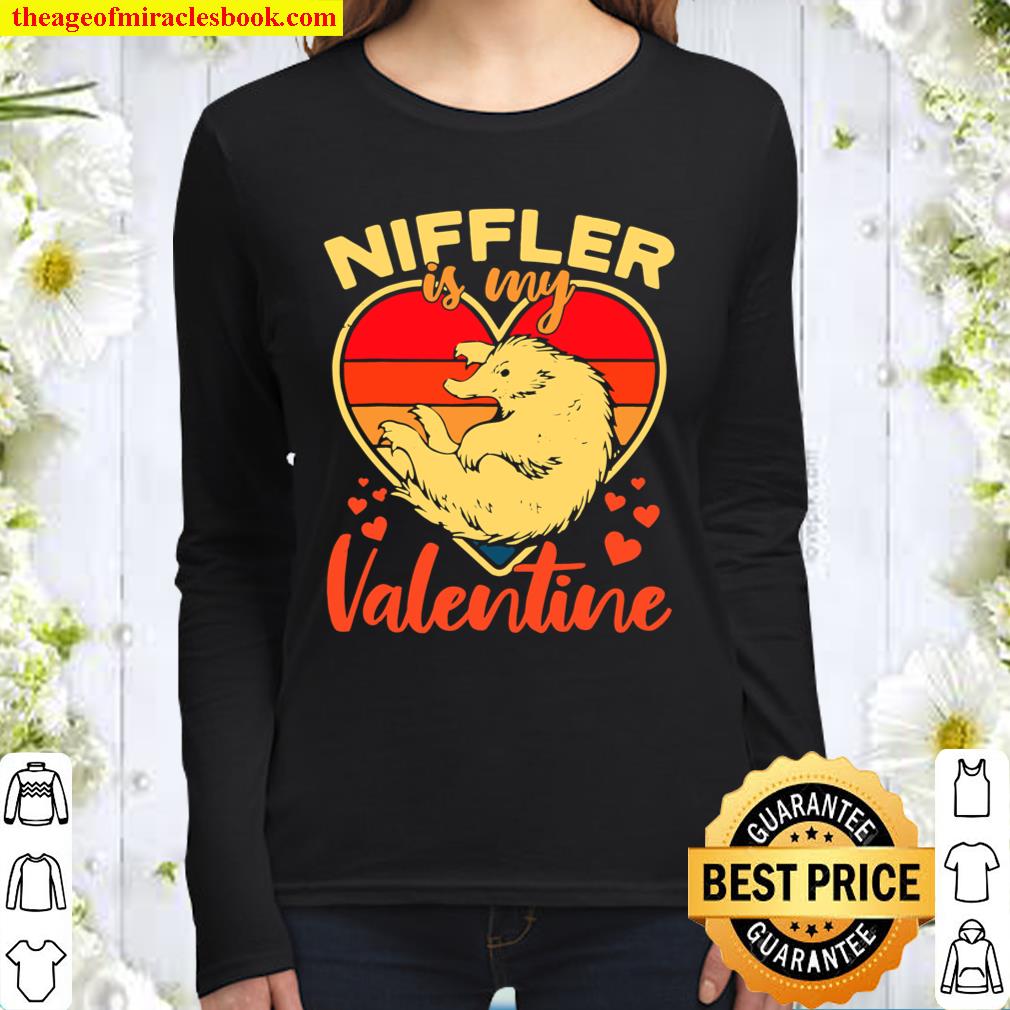 Vintage Heart Niffler Is My Valentine Gifts Women Long Sleeved