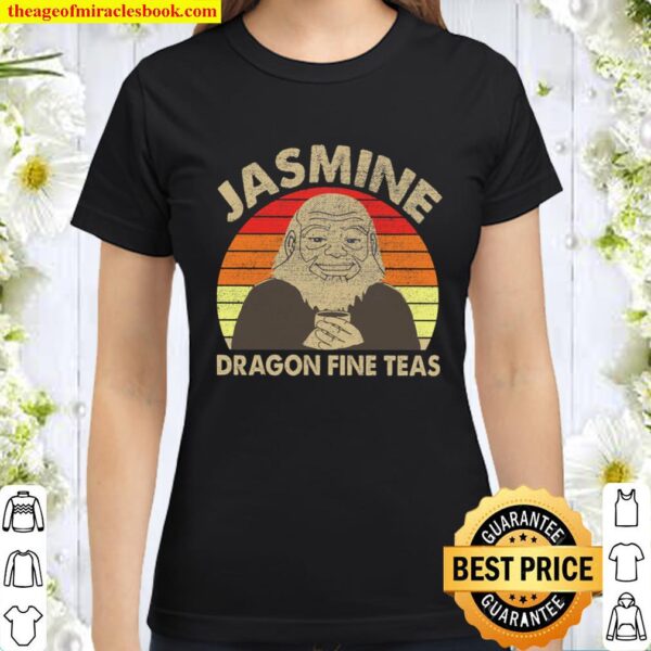 Vintage Jasmine Dragon Fine Teas Sweatshirt Peaceful Samurai Tea Drink Classic Women T-Shirt