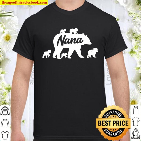 Vintage Nana Grandma Bear With 5 Cub Mother’s Day Shirt