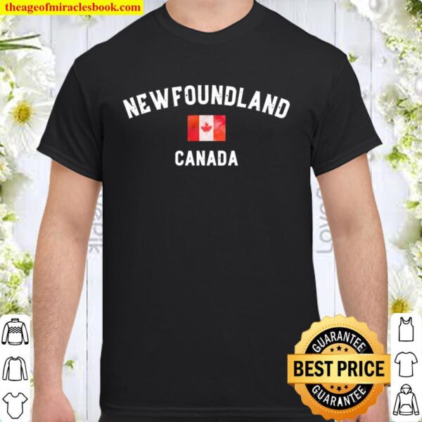 Vintage Newfoundland Canada Flag Travel Souvenir Gift Shirt