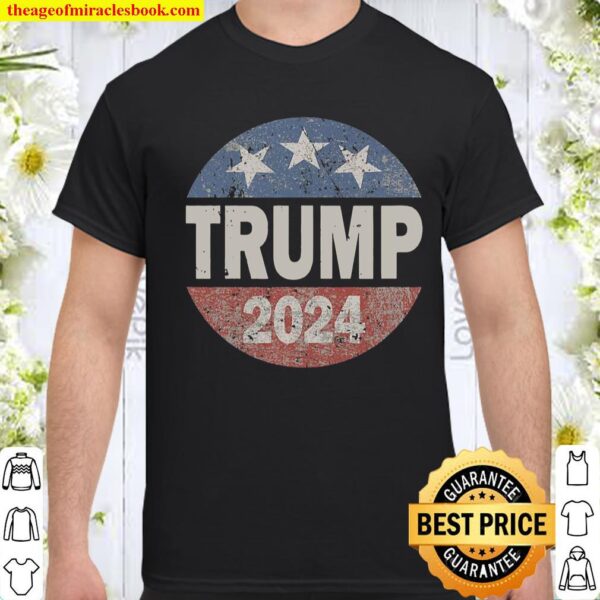Vintage Trump 2024 American flag Shirt