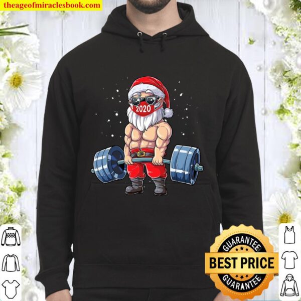 Weight Lifting Santa Christmas 2020 Just One More I Promise Hoodie