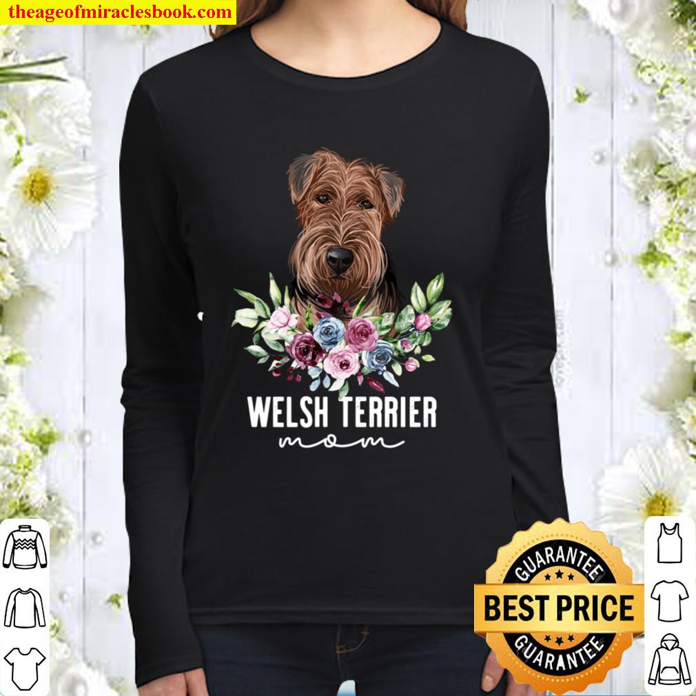 Welsh Terrier Shirt Gifts Dog Mom Women Long Sleeved